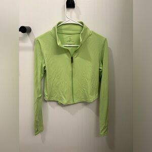 Lime green crop zip up! Never worn.